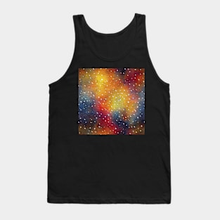 Watercolor Christmas Colors and Snow Tank Top